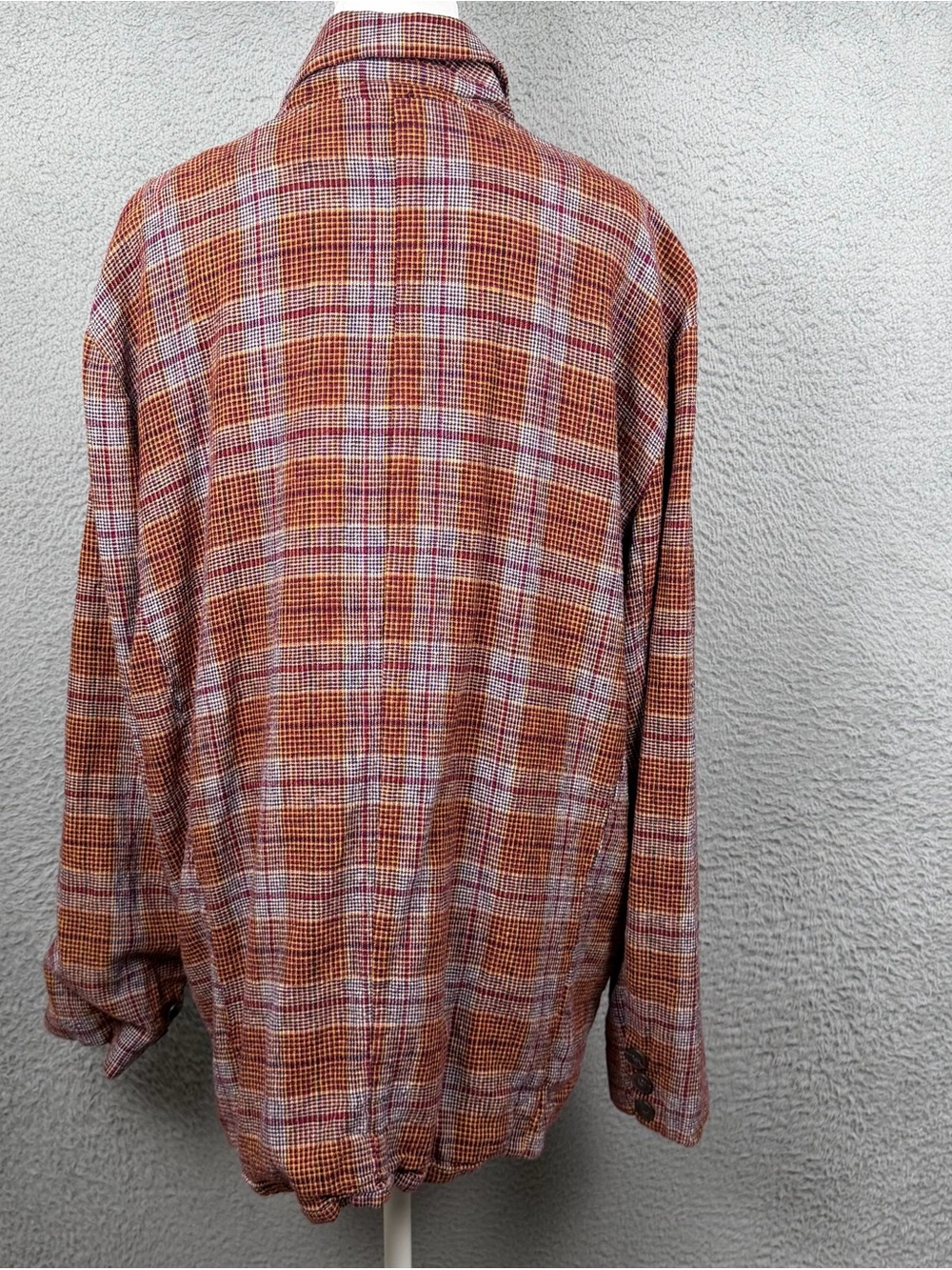 Free People Simply Plaid Blazer Womens S Front Button Slouchy Preppy Linen Blend - Picture 2 of 10